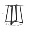 Mulbe pakoworld metal table base in black shade 70x70x73cm