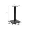 Ova pakoworld metal table base in black shade 40x40x72cm