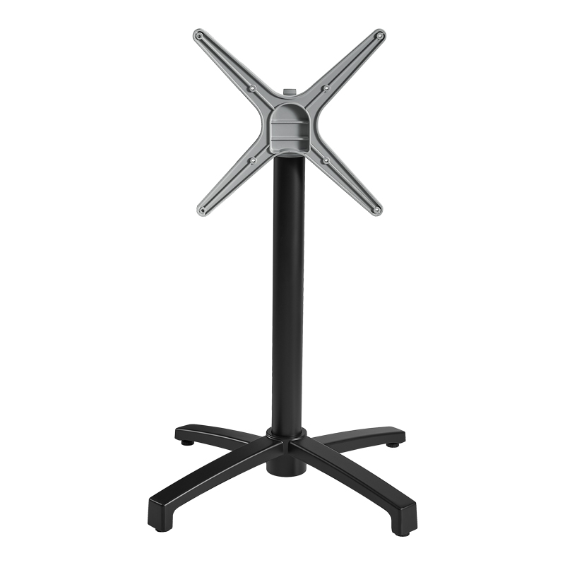 Levo pakoworld metal foldable table base in black shade 69x69x73cm