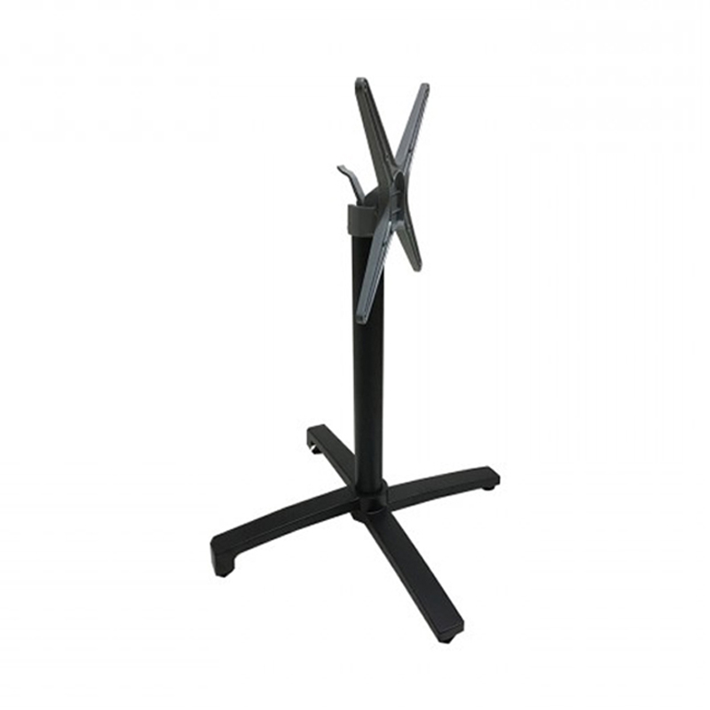 Levo pakoworld metal foldable table base in black shade 69x69x73cm