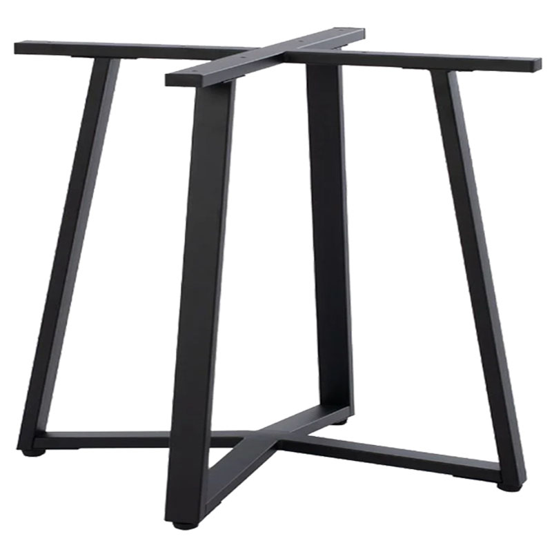 Βάση τραπεζιού Mulbe I pakoworld μεταλλική σε μαύρη απόχρωση 96x96x73εκ