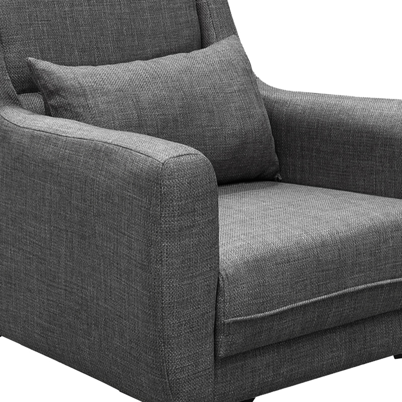 Medea armchair pakoworld fabric in anthracite shade 82x84x100cm Medea armchair pakoworld fabric in anthracite shade 82x84x100cm