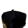 Roblu pakoworld armchair gold metal and velvet in black shade 72x77.4x70cm