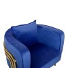 Roblu pakoworld armchair gold metal and velvet in blue shade 72x77.4x70cm
