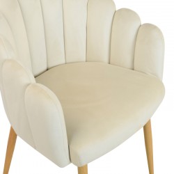 Briella armchair pakoworld off-white velvet and metal legs in a natural shade 60x56x84cm Briella armchair pakoworld off-white velvet and metal legs in a natural shade 60x56x84cm