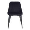 Καρέκλα Zedna pakoworld μαύρο βελούδο με μαύρα μεταλλικά πόδια 51x58x84εκ