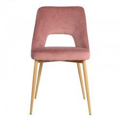 Murde chair pakoworld rotten apple velvet and metal legs in natural color 48.5x61x89cm Murde chair pakoworld rotten apple velvet and metal legs in natural color 48.5x61x89cm