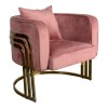 Roblu pakoworld armchair gold metal and velvet in rotten apple 72x77.4x70cm
