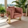 Roblu pakoworld armchair gold metal and velvet in rotten apple 72x77.4x70cm