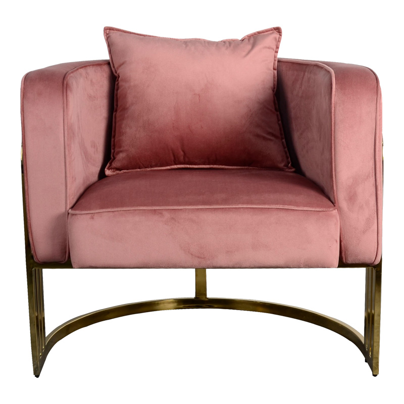 Roblu pakoworld armchair gold metal and velvet in rotten apple 72x77.4x70cm