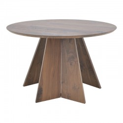 Bibble table pakoworld mdf in walnut shade D120x76cm Bibble table pakoworld mdf in walnut shade D120x76cm