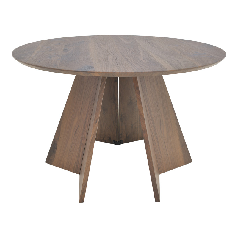 Bibble table pakoworld mdf in walnut shade D120x76cm Bibble table pakoworld mdf in walnut shade D120x76cm