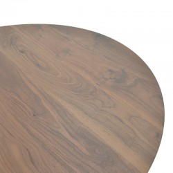 Bibble table pakoworld mdf in walnut shade D120x76cm Bibble table pakoworld mdf in walnut shade D120x76cm