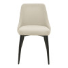 Καρέκλα Zedna pakoworld μπεζ ύφασμα με μαύρα μεταλλικά πόδια 51x58x84εκ