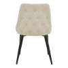 Καρέκλα Zedna pakoworld μπεζ ύφασμα με μαύρα μεταλλικά πόδια 51x58x84εκ