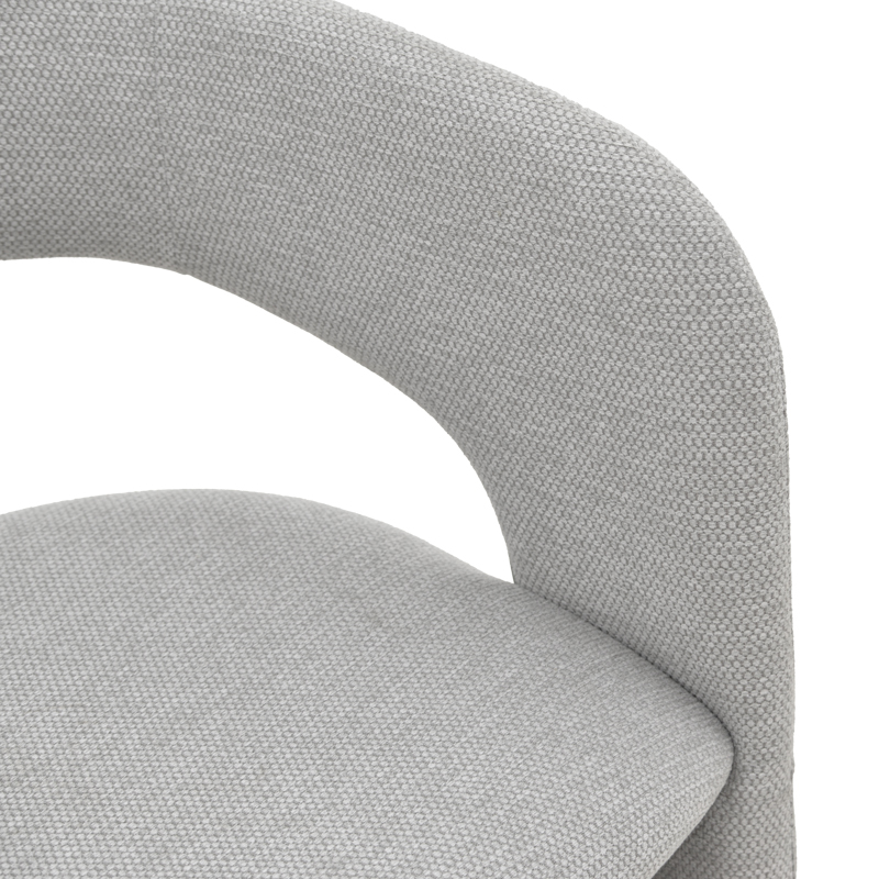 Πολυθρόνα Cocon pakoworld ύφασμα γκρι μπεζ 58x58x80εκ