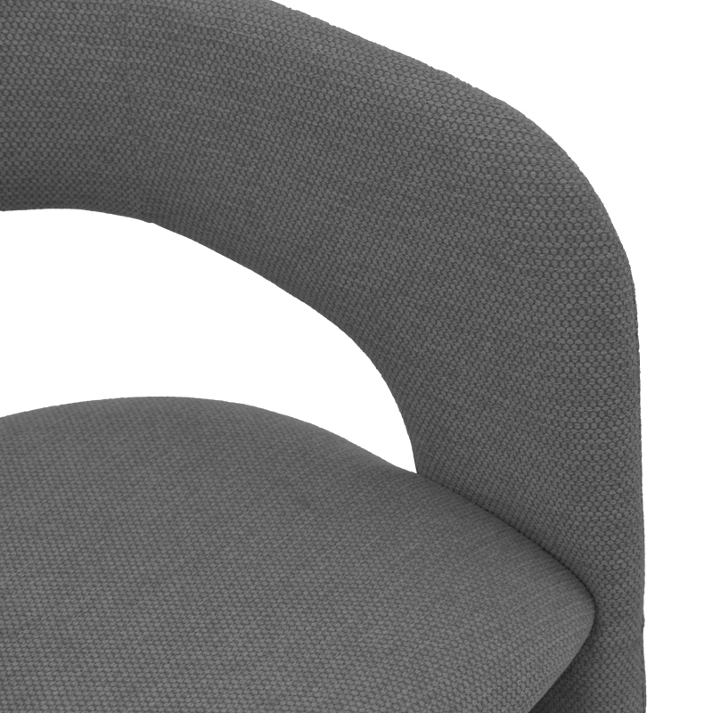 Πολυθρόνα Cocon pakoworld ύφασμα ανθρακί 58x58x80εκ