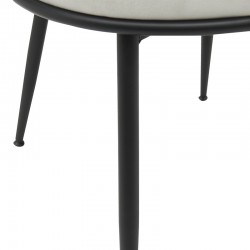 Chair Alkia pakoworld in cream velvet with black metal leg 60x57x68cm Chair Alkia pakoworld in cream velvet with black metal leg 60x57x68cm