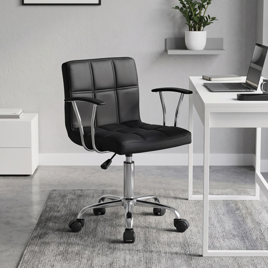 Office chair Buleco pakoworld pu black 56x46x74-86cm