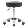 Office-work stool with wheels Uficio pakoworld pu in black shade 46x42x48-64cm