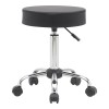 Office-work stool with wheels Uficio pakoworld pu in black shade 46x42x48-64cm