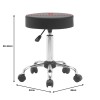 Office-work stool with wheels Uficio pakoworld pu in black shade 46x42x48-64cm