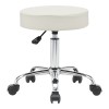 Office-work stool with wheels Uficio pakoworld pu in white shade 46x42x48-64cm