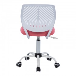 Kid\'s office chair Kador pakoworld fabric mesh in pink-white color 52x52x72-84cm Kid\'s office chair Kador pakoworld fabric mesh in pink-white color 52x52x72-84cm