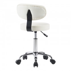 Mafeshi pakoworld pu office-work chair on wheels in white shade 45x44x70-82cm Mafeshi pakoworld pu office-work chair on wheels in white shade 45x44x70-82cm