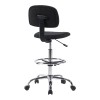 Icina pakoworld fabric reception chair on wheels in black shade 58x54x102-123cm