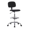 Icina pakoworld fabric reception chair on wheels in black shade 58x54x102-123cm