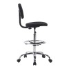 Icina pakoworld fabric reception chair on wheels in black shade 58x54x102-123cm