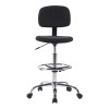 Icina pakoworld fabric reception chair on wheels in black shade 58x54x102-123cm