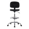 Icina pakoworld fabric reception chair on wheels in black shade 58x54x102-123cm