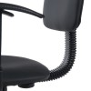 Icina Ι pakoworld pu reception chair on wheels in black shade 58x54x102-123cm