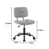 Office chair Warra pakoworld fabric in beige shade 50x52x76-86cm