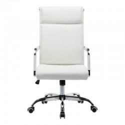 Καρέκλα γραφείου διευθυντη Mavel pakoworld PU λευκό 55x62x100-110εκ