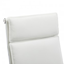 Καρέκλα γραφείου διευθυντη Mavel pakoworld PU λευκό 55x62x100-110εκ