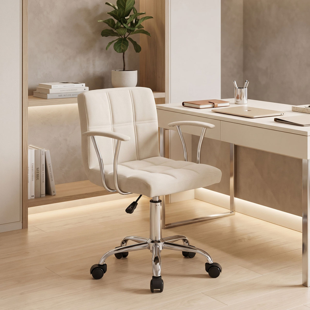 Office chair Buleco pakoworld beige fabric 56x46x74-86cm