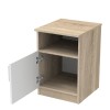 Galdi pakoworld bedside table in sonoma-white color 40x45x60cm