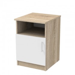 Galdi pakoworld bedside table in sonoma-white color 40x45x60cm Galdi pakoworld bedside table in sonoma-white color 40x45x60cm