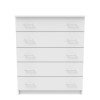 Chest of drawers Kofre pakoworld in white color 80x45x104cm