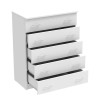 Chest of drawers Kofre pakoworld in white color 80x45x104cm