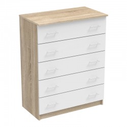 Chest of drawers Kofre pakoworld in sonoma-white color 80x45x104cm Chest of drawers Kofre pakoworld in sonoma-white color 80x45x104cm