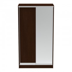 Korredor pakoworld two-leaf sliding wardrobe with mirror in wenge color 120x60x220cm Korredor pakoworld two-leaf sliding wardrobe with mirror in wenge color 120x60x220cm