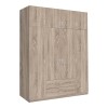 Royal pakoworld four-leaf wardrobe with drawers in sonoma shade 200x58x230cm