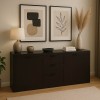 Doha pakoworld sideboard in wenge shade 180x45x80.5cm