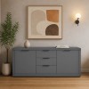 Doha pakoworld sideboard in dark grey color 180x45x80.5cm