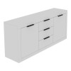 Doha pakoworld sideboard in white color 180x45x80.5cm