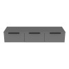 Console with 3 drawers Doha pakoworld  in dark grey color 120x39x22cm